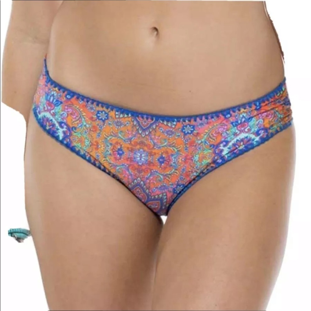 Luli Fama candela womens small bikini bottom blue